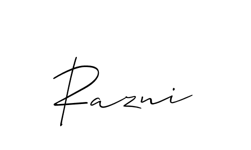 You can use this online signature creator to create a handwritten signature for the name Razni. This is the best online autograph maker. Razni signature style 2 images and pictures png