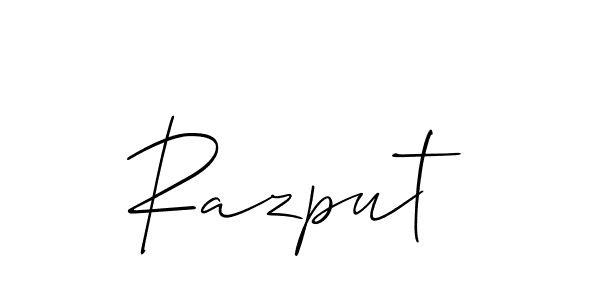 Make a short Razput signature style. Manage your documents anywhere anytime using Allison_Script. Create and add eSignatures, submit forms, share and send files easily. Razput signature style 2 images and pictures png