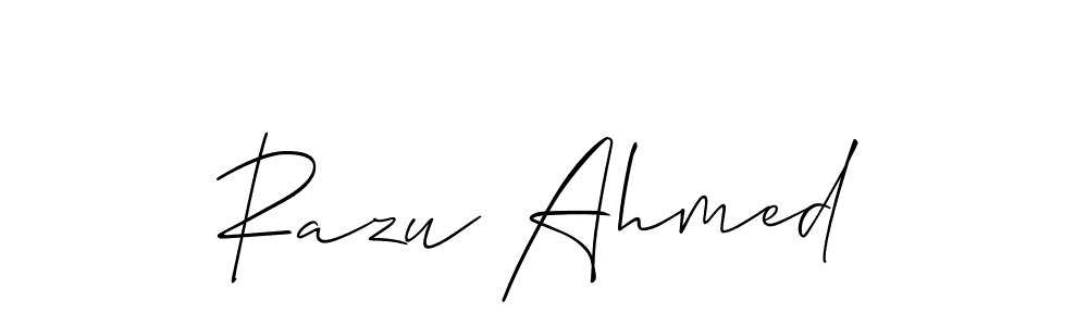 Similarly Allison_Script is the best handwritten signature design. Signature creator online .You can use it as an online autograph creator for name Razu Ahmed. Razu Ahmed signature style 2 images and pictures png