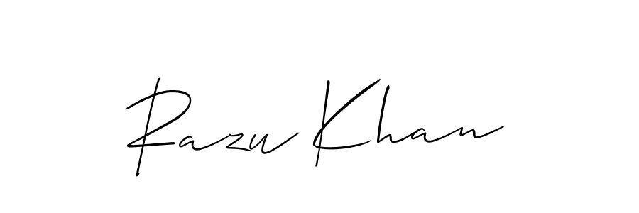 Also we have Razu Khan name is the best signature style. Create professional handwritten signature collection using Allison_Script autograph style. Razu Khan signature style 2 images and pictures png