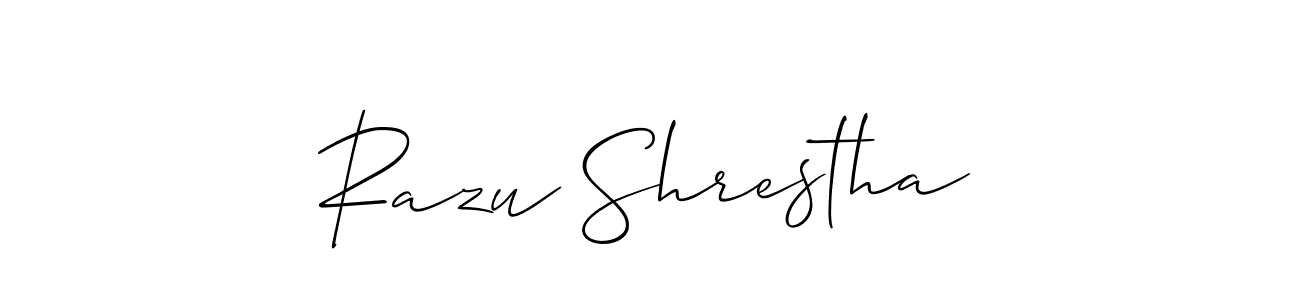 Once you've used our free online signature maker to create your best signature Allison_Script style, it's time to enjoy all of the benefits that Razu Shrestha name signing documents. Razu Shrestha signature style 2 images and pictures png