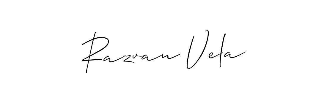 Also You can easily find your signature by using the search form. We will create Razvan Vela name handwritten signature images for you free of cost using Allison_Script sign style. Razvan Vela signature style 2 images and pictures png