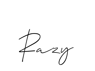 Razy stylish signature style. Best Handwritten Sign (Allison_Script) for my name. Handwritten Signature Collection Ideas for my name Razy. Razy signature style 2 images and pictures png