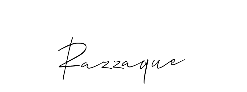 The best way (Allison_Script) to make a short signature is to pick only two or three words in your name. The name Razzaque include a total of six letters. For converting this name. Razzaque signature style 2 images and pictures png