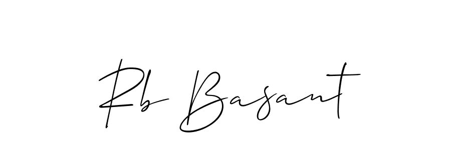 Create a beautiful signature design for name Rb Basant. With this signature (Allison_Script) fonts, you can make a handwritten signature for free. Rb Basant signature style 2 images and pictures png
