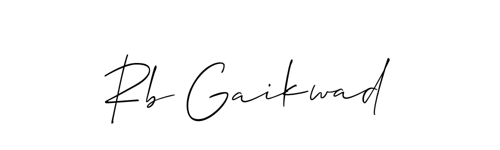 Use a signature maker to create a handwritten signature online. With this signature software, you can design (Allison_Script) your own signature for name Rb Gaikwad. Rb Gaikwad signature style 2 images and pictures png