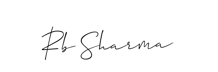 Design your own signature with our free online signature maker. With this signature software, you can create a handwritten (Allison_Script) signature for name Rb Sharma. Rb Sharma signature style 2 images and pictures png