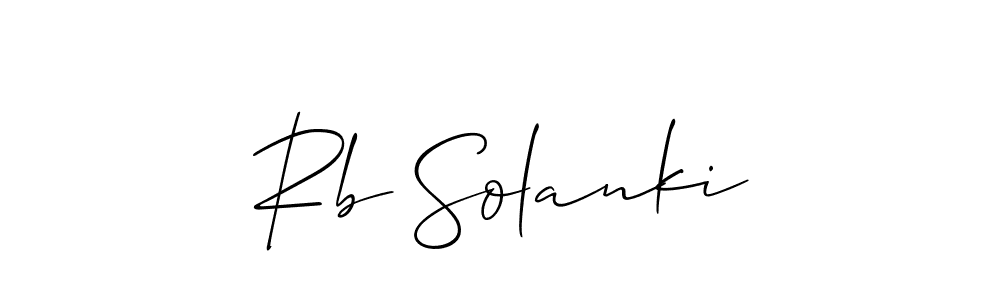 Rb Solanki stylish signature style. Best Handwritten Sign (Allison_Script) for my name. Handwritten Signature Collection Ideas for my name Rb Solanki. Rb Solanki signature style 2 images and pictures png