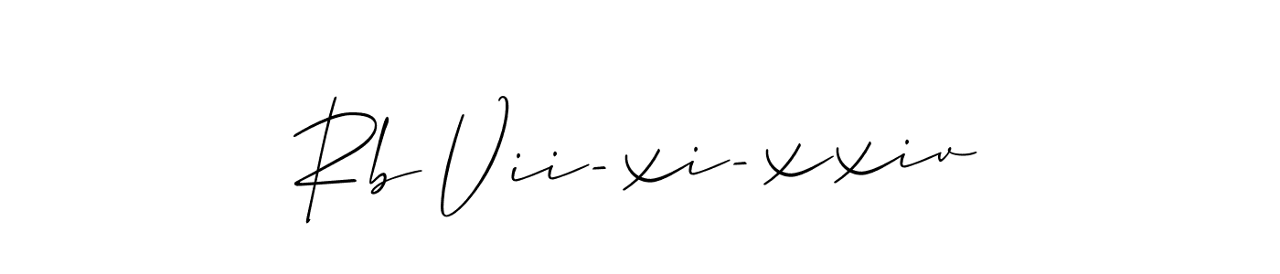 Design your own signature with our free online signature maker. With this signature software, you can create a handwritten (Allison_Script) signature for name Rb Vii-xi-xxiv. Rb Vii-xi-xxiv signature style 2 images and pictures png