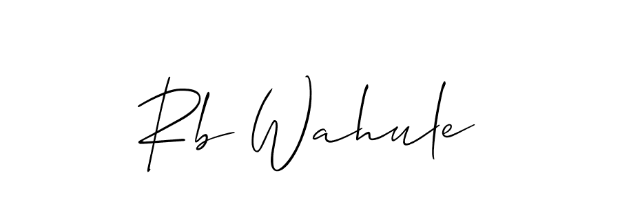 Use a signature maker to create a handwritten signature online. With this signature software, you can design (Allison_Script) your own signature for name Rb Wahule. Rb Wahule signature style 2 images and pictures png