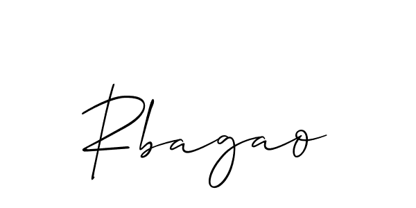 Make a beautiful signature design for name Rbagao. With this signature (Allison_Script) style, you can create a handwritten signature for free. Rbagao signature style 2 images and pictures png
