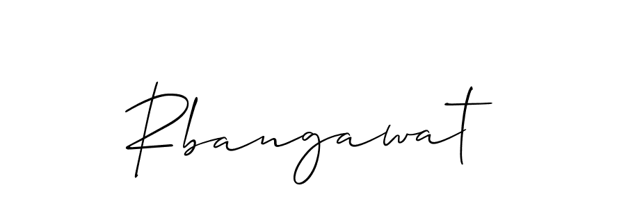 Design your own signature with our free online signature maker. With this signature software, you can create a handwritten (Allison_Script) signature for name Rbangawat. Rbangawat signature style 2 images and pictures png