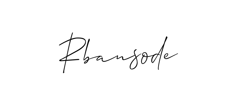 How to make Rbansode signature? Allison_Script is a professional autograph style. Create handwritten signature for Rbansode name. Rbansode signature style 2 images and pictures png