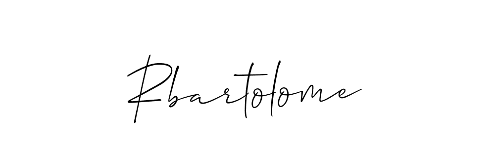 Use a signature maker to create a handwritten signature online. With this signature software, you can design (Allison_Script) your own signature for name Rbartolome. Rbartolome signature style 2 images and pictures png