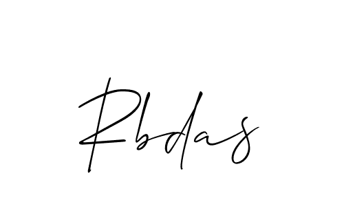 Create a beautiful signature design for name Rbdas. With this signature (Allison_Script) fonts, you can make a handwritten signature for free. Rbdas signature style 2 images and pictures png