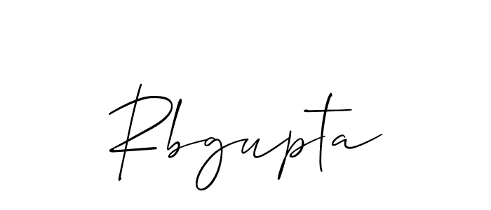 Use a signature maker to create a handwritten signature online. With this signature software, you can design (Allison_Script) your own signature for name Rbgupta. Rbgupta signature style 2 images and pictures png