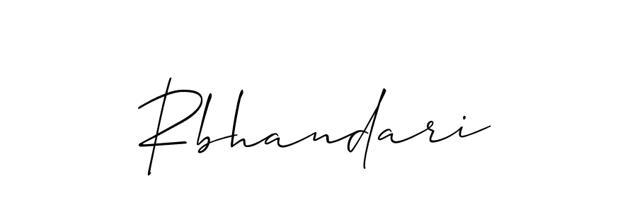 It looks lik you need a new signature style for name Rbhandari. Design unique handwritten (Allison_Script) signature with our free signature maker in just a few clicks. Rbhandari signature style 2 images and pictures png