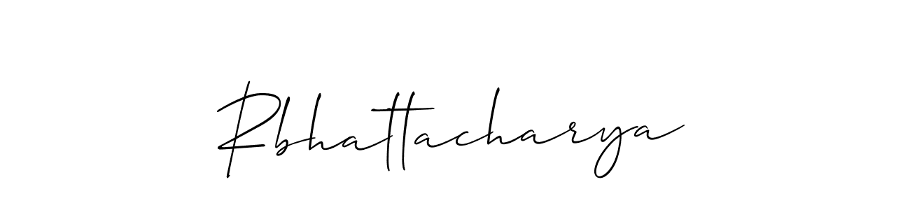 How to make Rbhattacharya name signature. Use Allison_Script style for creating short signs online. This is the latest handwritten sign. Rbhattacharya signature style 2 images and pictures png