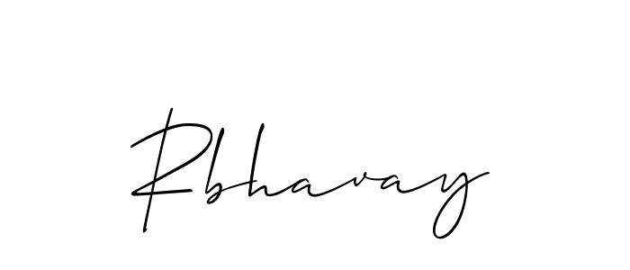 Design your own signature with our free online signature maker. With this signature software, you can create a handwritten (Allison_Script) signature for name Rbhavay. Rbhavay signature style 2 images and pictures png