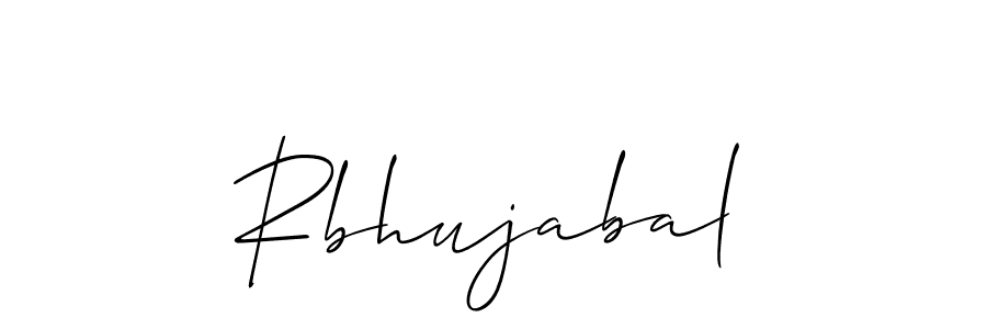 How to make Rbhujabal name signature. Use Allison_Script style for creating short signs online. This is the latest handwritten sign. Rbhujabal signature style 2 images and pictures png