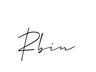 Use a signature maker to create a handwritten signature online. With this signature software, you can design (Allison_Script) your own signature for name Rbin. Rbin signature style 2 images and pictures png