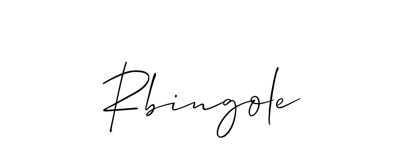 The best way (Allison_Script) to make a short signature is to pick only two or three words in your name. The name Rbingole include a total of six letters. For converting this name. Rbingole signature style 2 images and pictures png