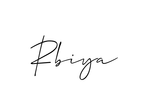Also we have Rbiya name is the best signature style. Create professional handwritten signature collection using Allison_Script autograph style. Rbiya signature style 2 images and pictures png