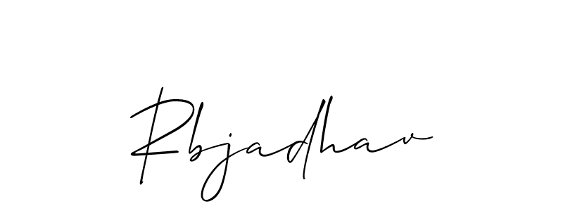 Also we have Rbjadhav name is the best signature style. Create professional handwritten signature collection using Allison_Script autograph style. Rbjadhav signature style 2 images and pictures png