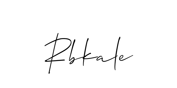 Design your own signature with our free online signature maker. With this signature software, you can create a handwritten (Allison_Script) signature for name Rbkale. Rbkale signature style 2 images and pictures png