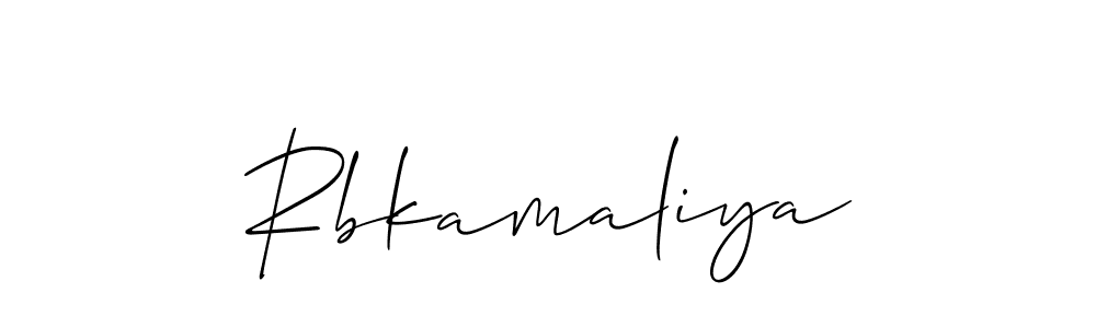 Design your own signature with our free online signature maker. With this signature software, you can create a handwritten (Allison_Script) signature for name Rbkamaliya. Rbkamaliya signature style 2 images and pictures png