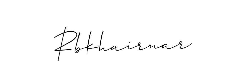 It looks lik you need a new signature style for name Rbkhairnar. Design unique handwritten (Allison_Script) signature with our free signature maker in just a few clicks. Rbkhairnar signature style 2 images and pictures png