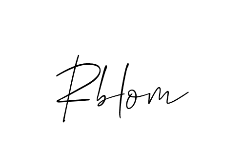 Rblom stylish signature style. Best Handwritten Sign (Allison_Script) for my name. Handwritten Signature Collection Ideas for my name Rblom. Rblom signature style 2 images and pictures png