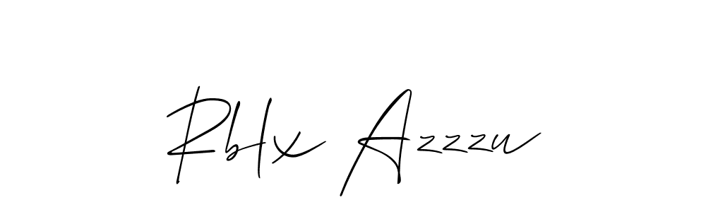 Similarly Allison_Script is the best handwritten signature design. Signature creator online .You can use it as an online autograph creator for name Rblx Azzzu. Rblx Azzzu signature style 2 images and pictures png