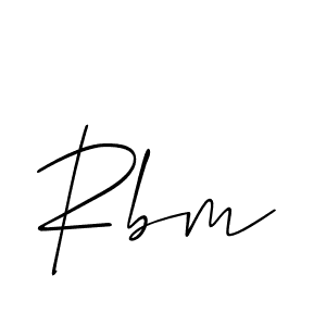 Also we have Rbm name is the best signature style. Create professional handwritten signature collection using Allison_Script autograph style. Rbm signature style 2 images and pictures png