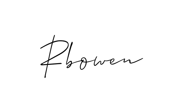 How to Draw Rbowen signature style? Allison_Script is a latest design signature styles for name Rbowen. Rbowen signature style 2 images and pictures png