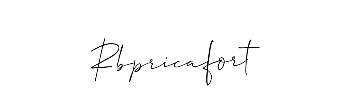 How to Draw Rbpricafort signature style? Allison_Script is a latest design signature styles for name Rbpricafort. Rbpricafort signature style 2 images and pictures png