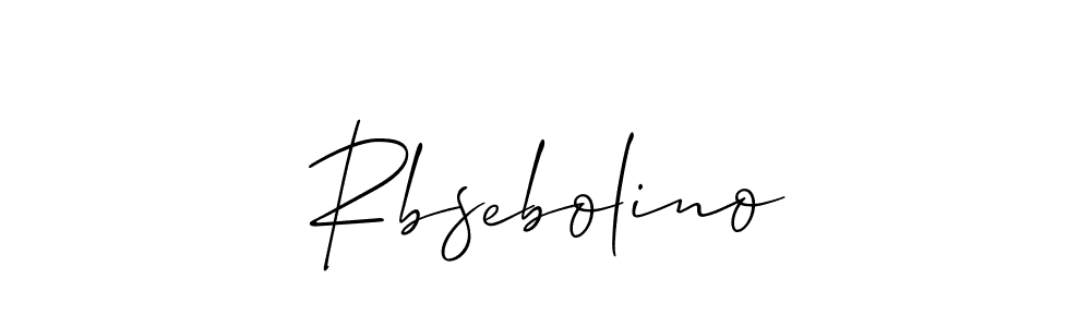 The best way (Allison_Script) to make a short signature is to pick only two or three words in your name. The name Rbsebolino include a total of six letters. For converting this name. Rbsebolino signature style 2 images and pictures png