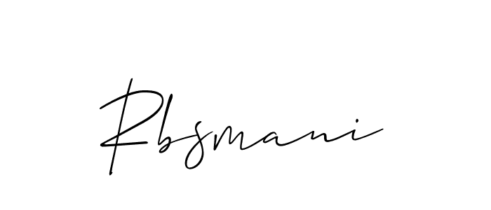 How to make Rbsmani signature? Allison_Script is a professional autograph style. Create handwritten signature for Rbsmani name. Rbsmani signature style 2 images and pictures png