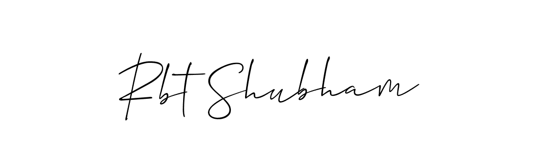 Make a short Rbt Shubham signature style. Manage your documents anywhere anytime using Allison_Script. Create and add eSignatures, submit forms, share and send files easily. Rbt Shubham signature style 2 images and pictures png