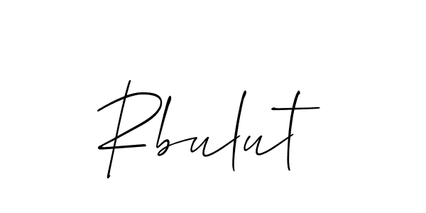 The best way (Allison_Script) to make a short signature is to pick only two or three words in your name. The name Rbulut include a total of six letters. For converting this name. Rbulut signature style 2 images and pictures png