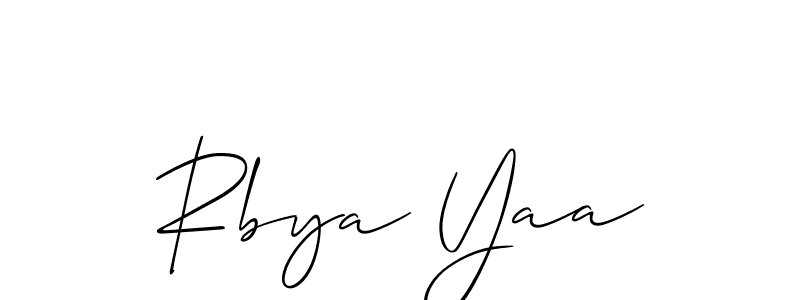 Rbya Yaa stylish signature style. Best Handwritten Sign (Allison_Script) for my name. Handwritten Signature Collection Ideas for my name Rbya Yaa. Rbya Yaa signature style 2 images and pictures png
