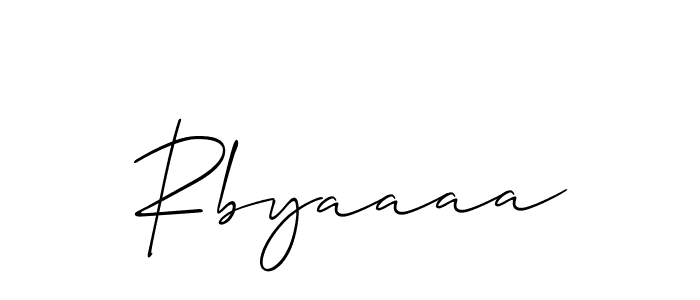 How to make Rbyaaaa name signature. Use Allison_Script style for creating short signs online. This is the latest handwritten sign. Rbyaaaa signature style 2 images and pictures png