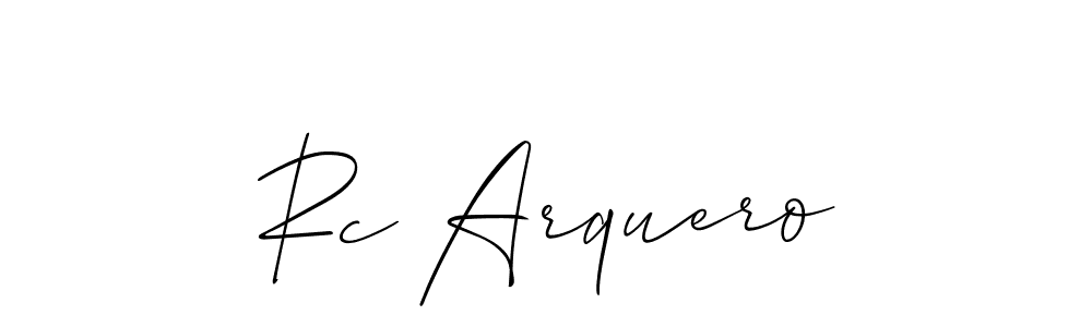 How to Draw Rc Arquero signature style? Allison_Script is a latest design signature styles for name Rc Arquero. Rc Arquero signature style 2 images and pictures png