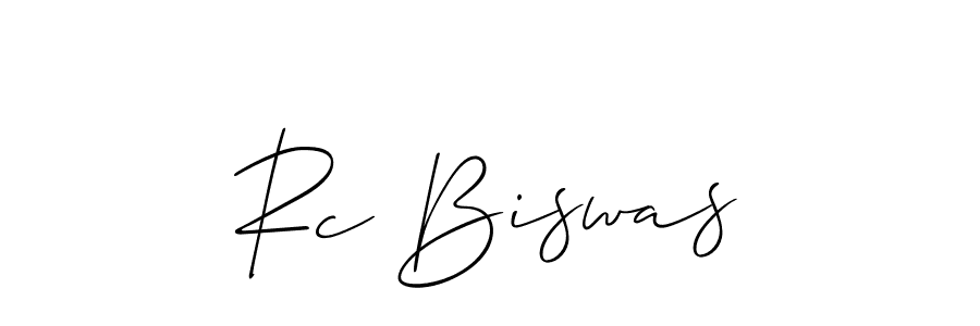 Use a signature maker to create a handwritten signature online. With this signature software, you can design (Allison_Script) your own signature for name Rc Biswas. Rc Biswas signature style 2 images and pictures png