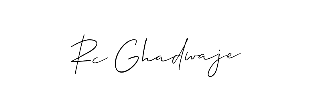 Also we have Rc Ghadwaje name is the best signature style. Create professional handwritten signature collection using Allison_Script autograph style. Rc Ghadwaje signature style 2 images and pictures png