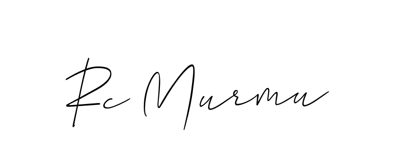 It looks lik you need a new signature style for name Rc Murmu. Design unique handwritten (Allison_Script) signature with our free signature maker in just a few clicks. Rc Murmu signature style 2 images and pictures png