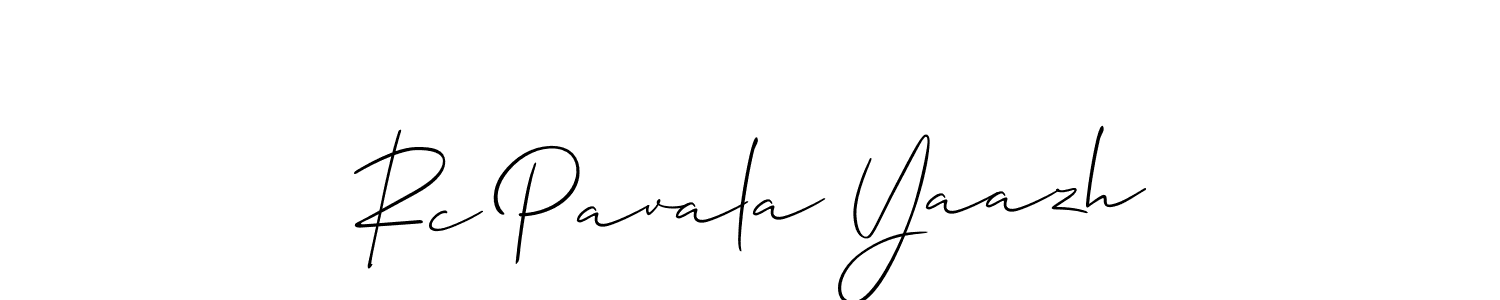 Also You can easily find your signature by using the search form. We will create Rc Pavala Yaazh name handwritten signature images for you free of cost using Allison_Script sign style. Rc Pavala Yaazh signature style 2 images and pictures png