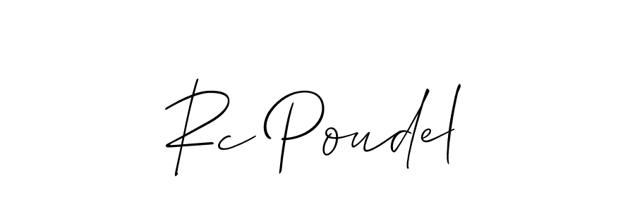 How to make Rc Poudel name signature. Use Allison_Script style for creating short signs online. This is the latest handwritten sign. Rc Poudel signature style 2 images and pictures png