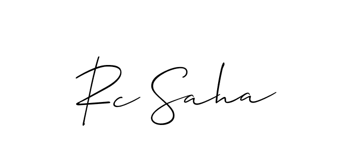 Allison_Script is a professional signature style that is perfect for those who want to add a touch of class to their signature. It is also a great choice for those who want to make their signature more unique. Get Rc Saha name to fancy signature for free. Rc Saha signature style 2 images and pictures png