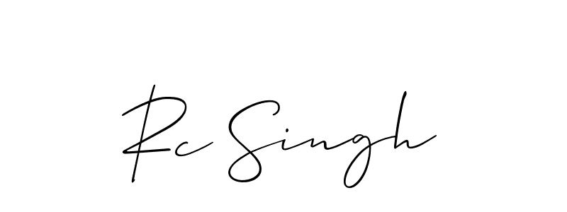 Design your own signature with our free online signature maker. With this signature software, you can create a handwritten (Allison_Script) signature for name Rc Singh. Rc Singh signature style 2 images and pictures png